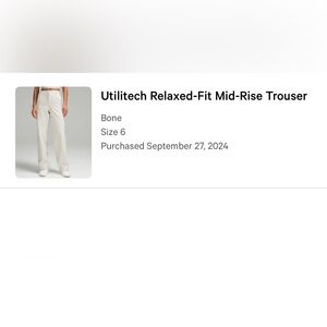 Lululemon Athletica Relaxed Pants in Cream